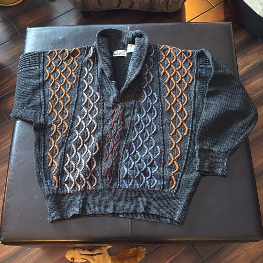 CARLO COLUCCI SHAWL-NECK SWEATER MADE IN ITALY